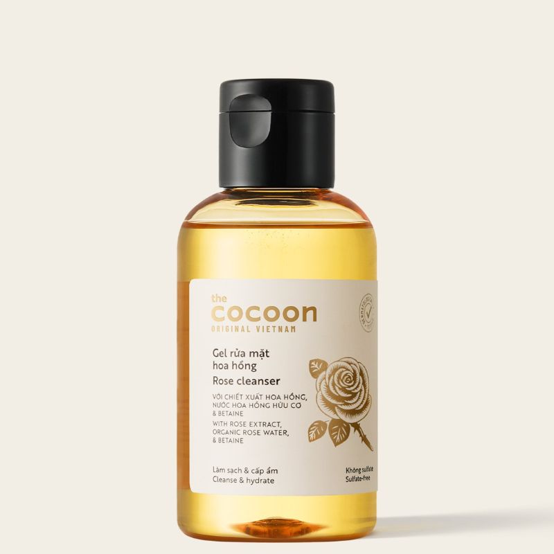 Công dụng của Gel rửa mặt hoa hồng gel rua mat hoa hong cocoon thuan chay