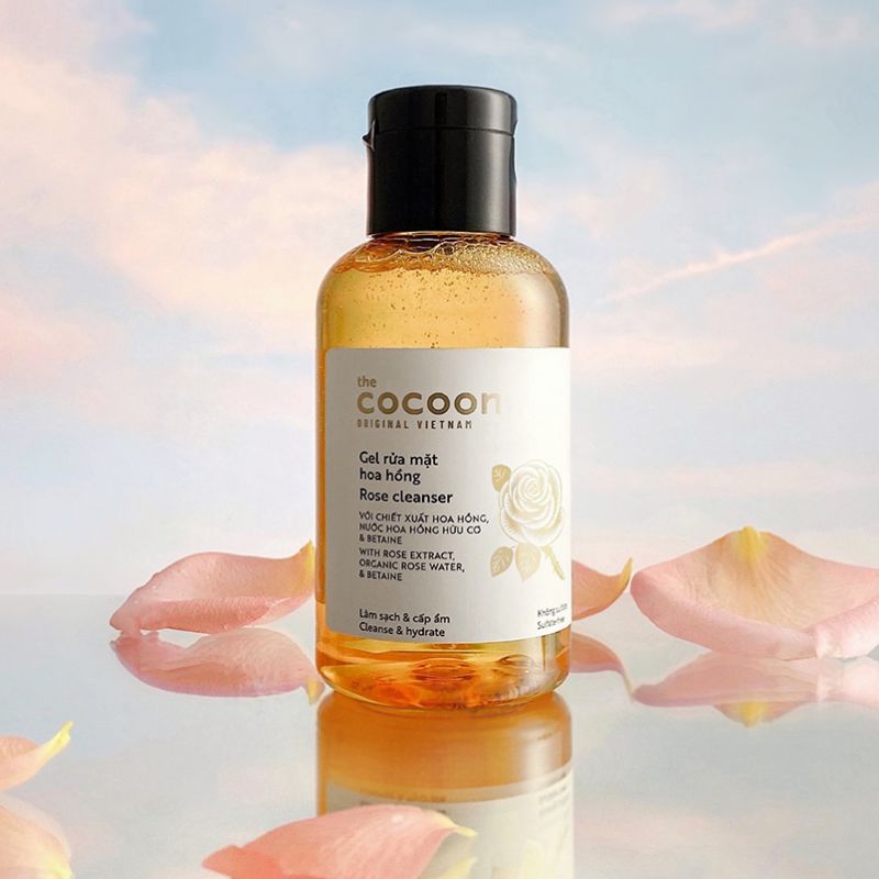 Bà bầu dùng Gel rửa mặt hoa hồng được không gel rua mat hoa hong cocoon thuan chay