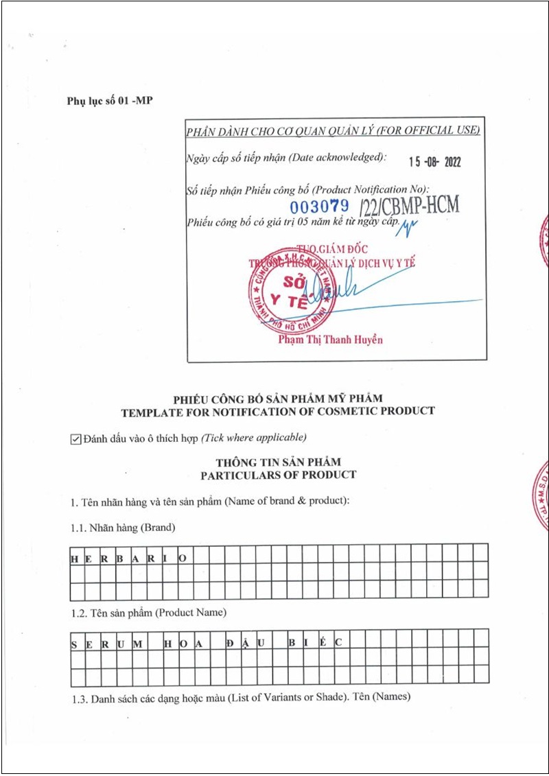 serum hoa dau biec herbario