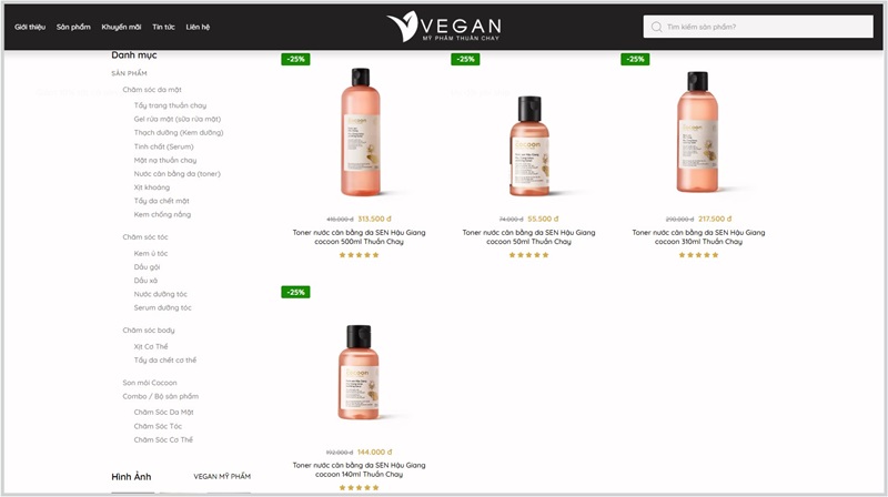mua toner nuoc sen hau giang o VEGAN