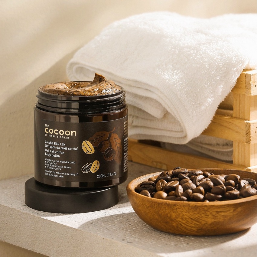 cà phê đắk lắk làm sạch da chết body 200ml