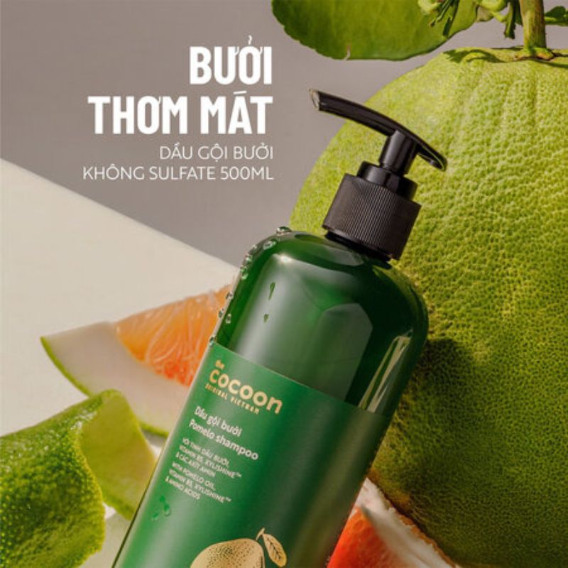 dau goi buoi khong sulfate cocoon thuan chay 
