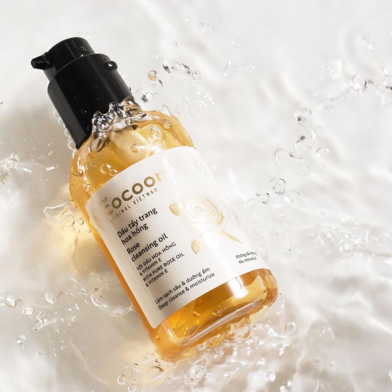 Ưu - nhược điểm của dầu tẩy trang hoa hồng Cocoon uu nhuoc diem cua dau tay trang hoa hong cocoon