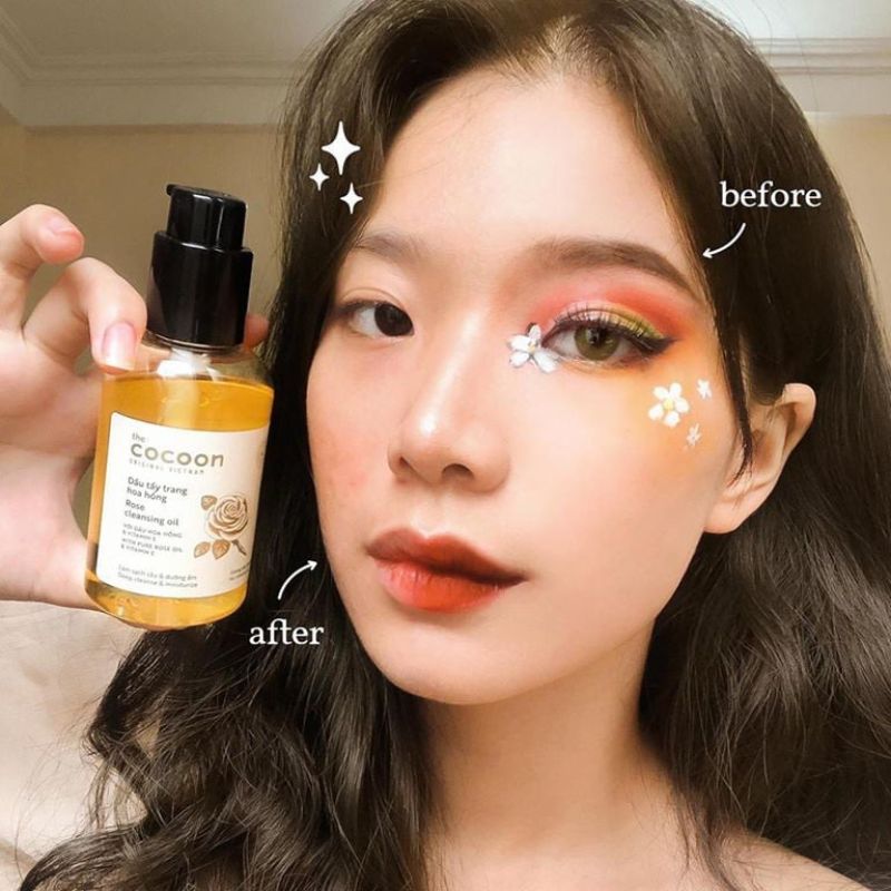 Dầu tẩy trang hoa hồng Cocoon dau tay trang hoa hong Cocoon