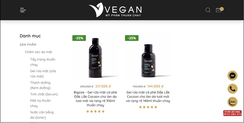 mua gel rửa mặt cà phê đắk lắk cocoon ở VEGAN mua gel rua mat ca phe daklak cocoon o Vegan