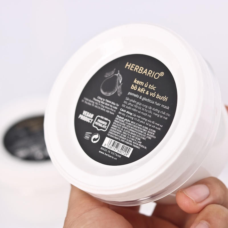 Kem ủ tóc vỏ bưởi & bồ kết Herbario kem u toc vo buoi bo ket herbario
