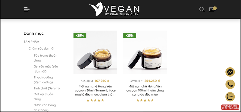 Mua mặt nạ nghệ hưng yên cocoon ở VEGAN mat na nghe hung yen cocoon danh cho da nao
