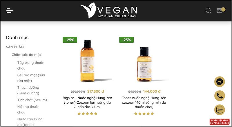 Mua Nước nghệ Hưng Yên Cocoon ở VEGAN - Mỹ phẩm thuần chay mua nuoc nghe hung yen cocoon o VEGAN