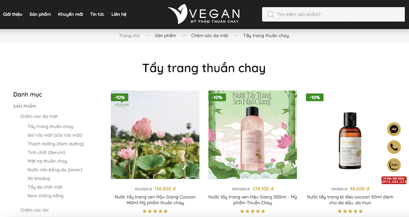 Mua Nước tẩy trang Sen Hậu Giang ở Vegan mua nuoc tay trang sen hau giang cocoon o vegan