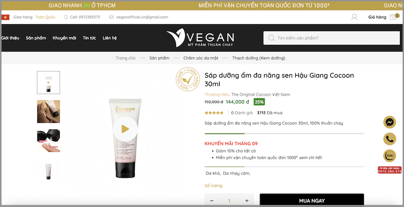 mua sap duong da nang sen hau giang cocoon o vegan