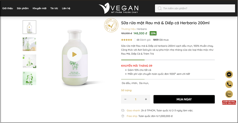 mua sua rua mat rau ma diep ca herbario o vegan