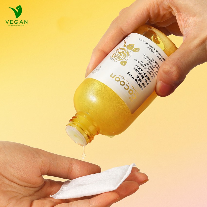 nuoc tay trang hoa hong cocoon 