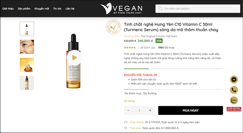 Mua tinh chất nghệ hưng yên C10 ở VEGAN mua tinh chat nghe hung yen c10 o VEGAN