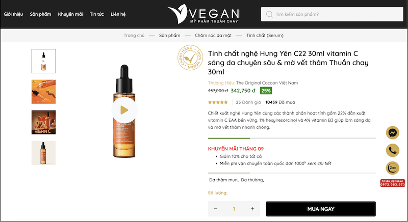 mua tinh chất nghệ hưng yên cocoon ở VEGAN mua tinh chat nghe hung yen cocoon o VEGAN