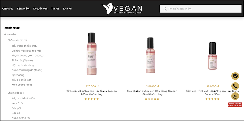 tinh chat xit duong sen hau giang cocoon