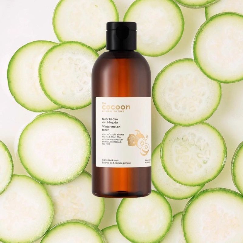 toner nước bí đao cân bằng da cocoon toner nuoc bi dao can bang da cocoon