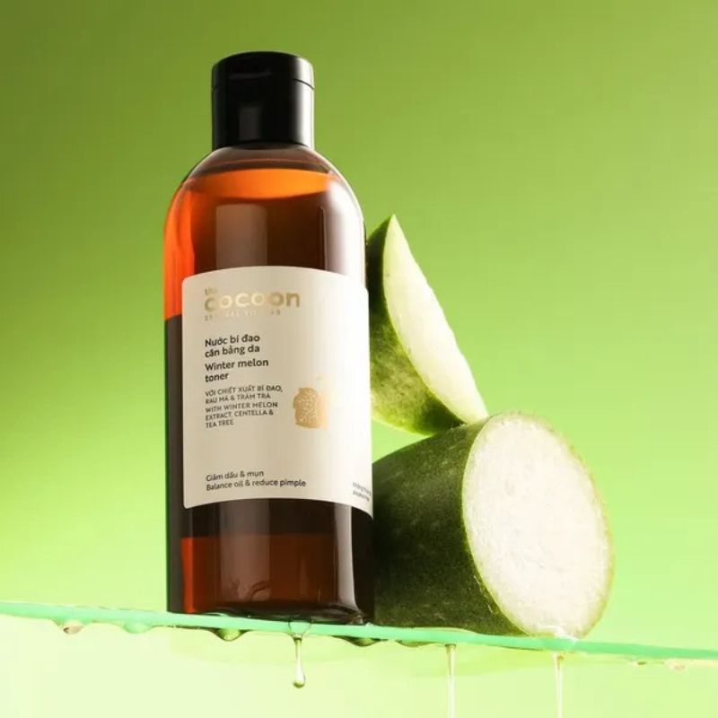 toner nước bí đao cân bằng da cocoon toner nuoc bi dao can bang da cocoon
