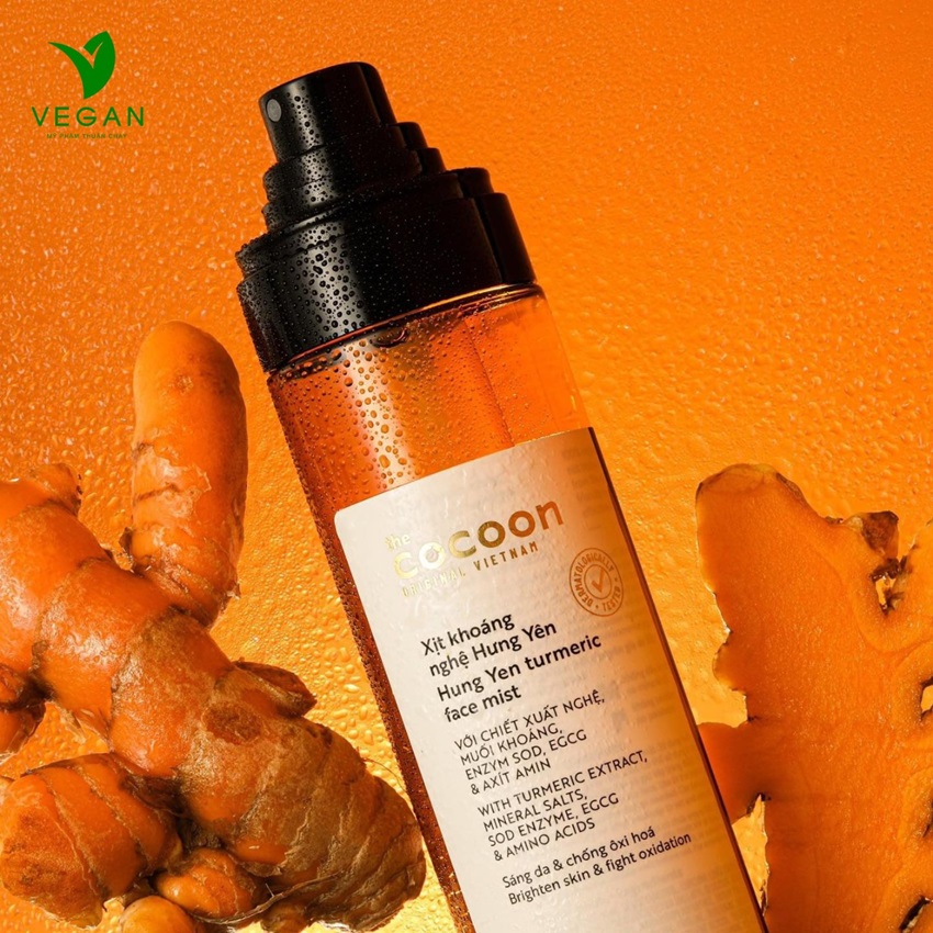 Xịt khoáng nghệ Hưng Yên cocoon 130ml Thuần chay Xịt khoáng nghệ Hưng Yên cocoon 130ml Thuần chay