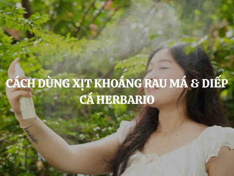 Cách dùng Xịt khoáng rau má & diếp cá Herbario hiệu quả cho da dầu mụn