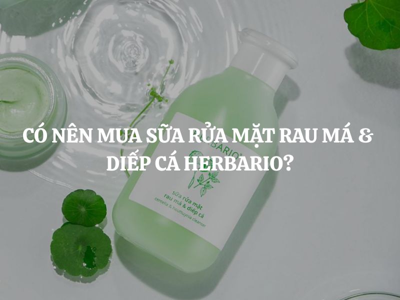 Có nên mua Sữa rửa mặt rau má & diếp cá Herbario cho da mụn?