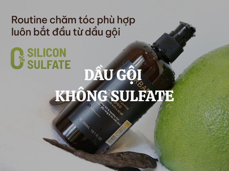 Dầu gội không Sulfate: Giải pháp làm sạch dịu nhẹ cho da đầu khỏe