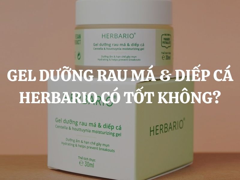 Gel dưỡng rau má & diếp cá Herbario có tốt không? Review chi tiết