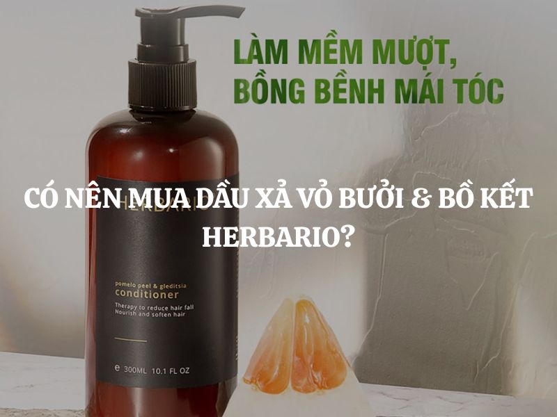 Giải đáp thắc mắc: Có nên mua Dầu xả vỏ bưởi & bồ kết Herbario không?