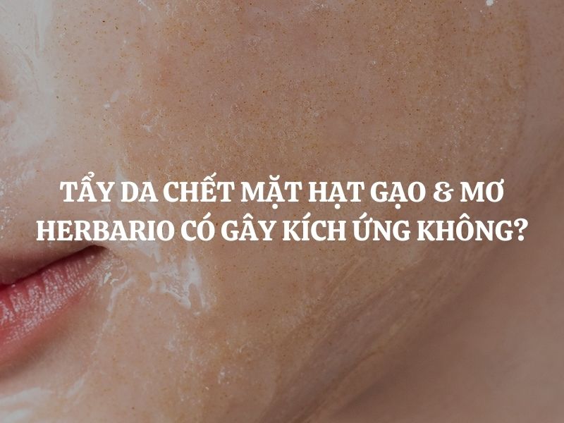 Giải đáp thắc mắc: Tẩy da chết mặt hạt gạo & mơ Herbario có gây kích ứng không?