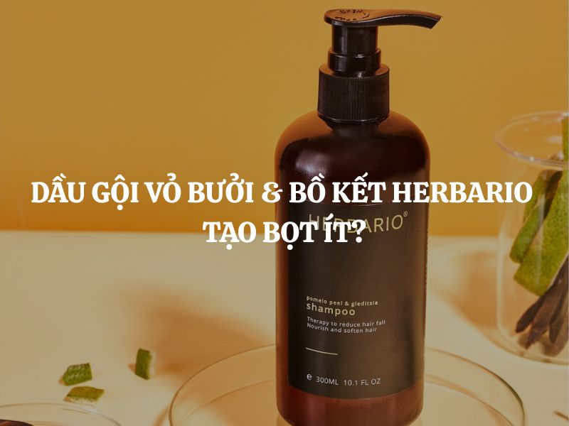 Giải đáp thắc mắc: Vì sao dầu gội vỏ bưởi & bồ kết Herbario tạo bọt ít?