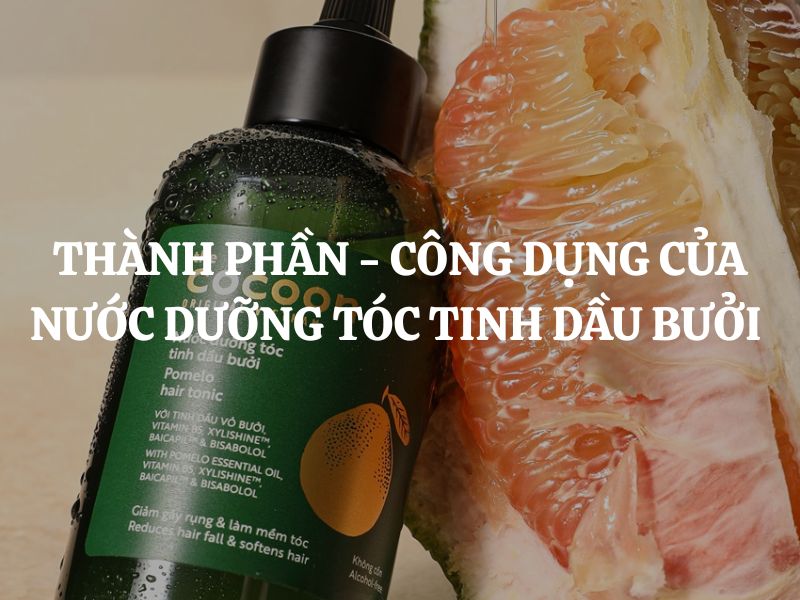 Giải mã Thành phần - công dụng của Nước dưỡng tóc tinh dầu bưởi Cocoon