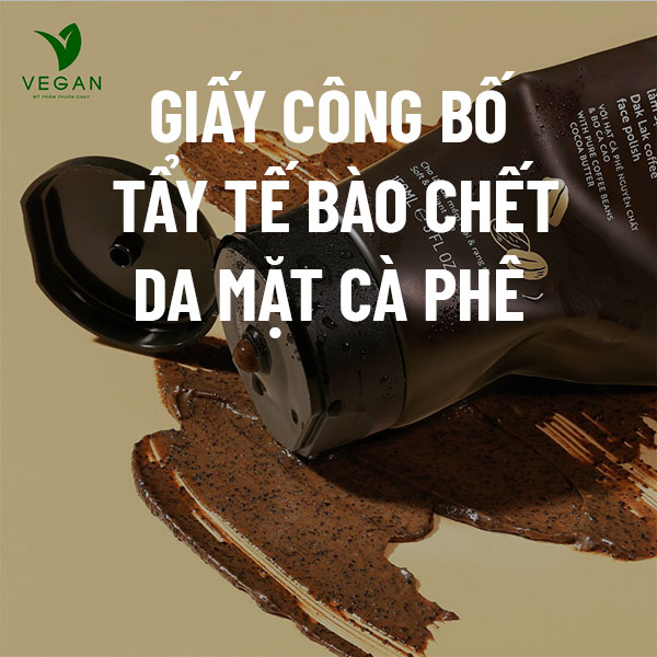 Giấy chứng nhận công bố sản phẩm Cà phê Đắk Lắk làm sạch da chết mặt Cocoon sở y tế cấp phép