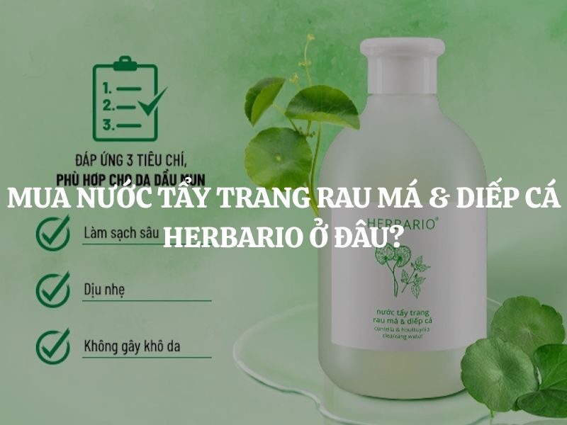Mua Nước tẩy trang rau má & diếp cá Herbario ở đâu chính hãng, uy tín, giá tốt?