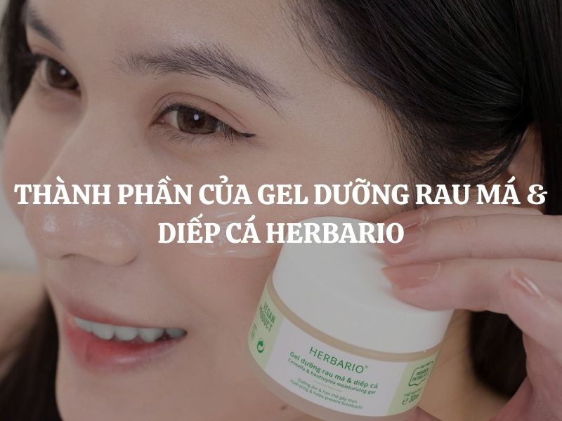 Phân tích thành phần Gel dưỡng rau má & diếp cá Herbario - Bước khoá ẩm hoàn hảo cho da dầu mụn