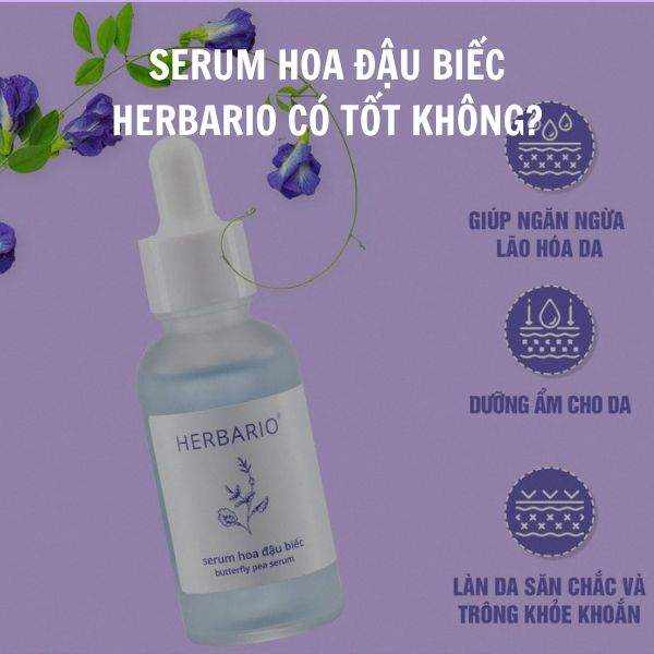 Serum Hoa đậu biếc Herbario có tốt không? Giá bao nhiêu?
