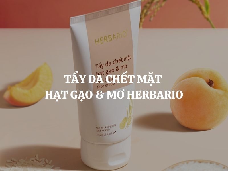 Tẩy da chết mặt hạt gạo & mơ Herbario - Cơ chế làm sạch kép giúp da sáng khỏe từ bên trong