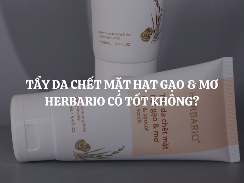 Tẩy da chết mặt hạt gạo & mơ Herbario có tốt không? Đánh giá chi tiết