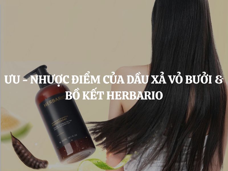Ưu - Nhược điểm của Dầu xả vỏ bưởi & bồ kết Herbario cụ thể, chi tiết