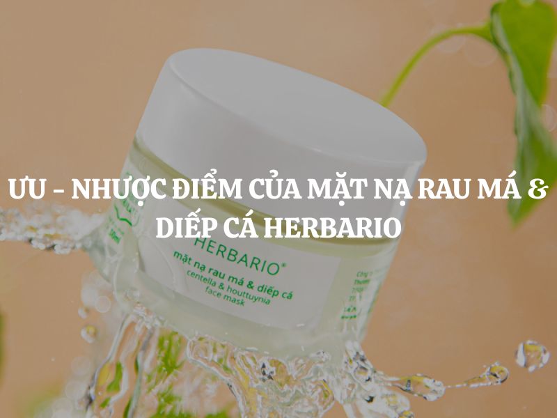 Ưu - Nhược điểm của Mặt nạ rau má & diếp cá Herbario: Phân tích chi tiết