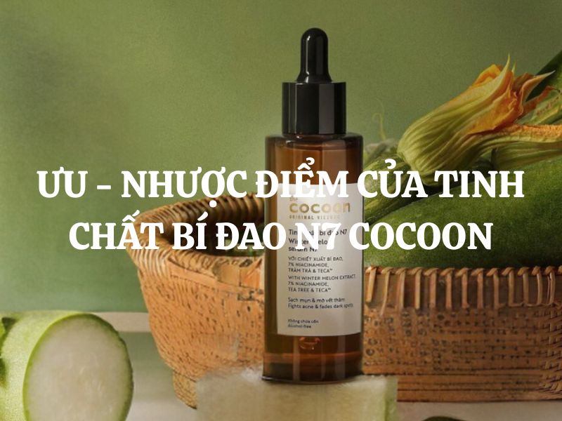 Ưu - nhược điểm của Tinh chất bí đao N7 Cocoon thuần chay giảm mụn mờ thâm