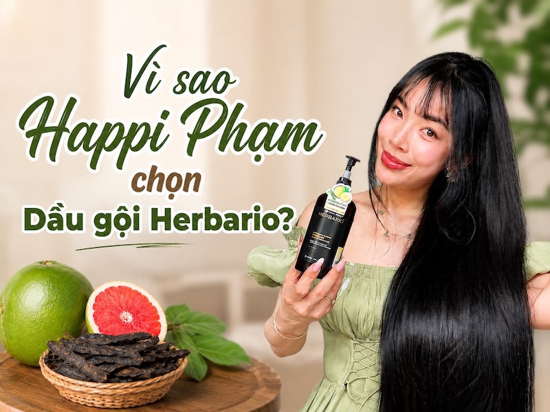 Vì sao Happi Phạm chọn Dầu gội Vỏ Bưởi & Bồ Kết Herbario cho da đầu nhạy cảm?