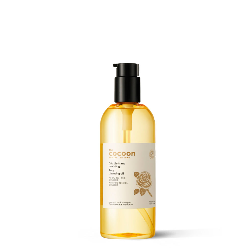 Bigsize - Dầu tẩy trang hoa hồng Cocoon 310ml (rose cleansing oil) tẩy sạch makeup & dưỡng ẩm