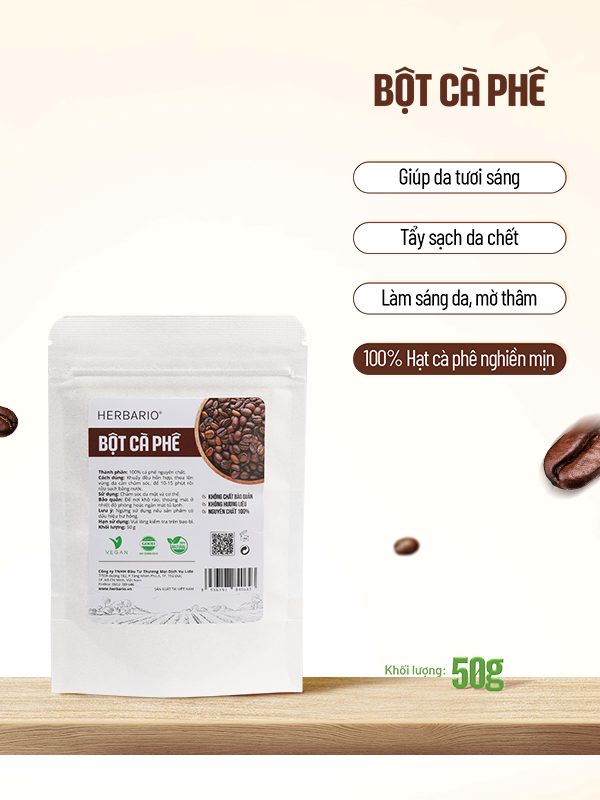 Bột cà phê nguyên chất Herbario 50g