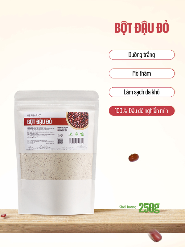 Bột đậu đỏ nguyên chất Herbario 250g