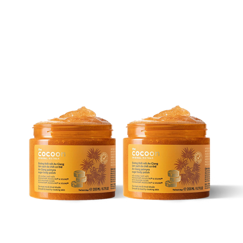 Combo 2 đường thốt nốt An Giang làm sạch da chết cơ thể cocoon 200ml Thuần Chay