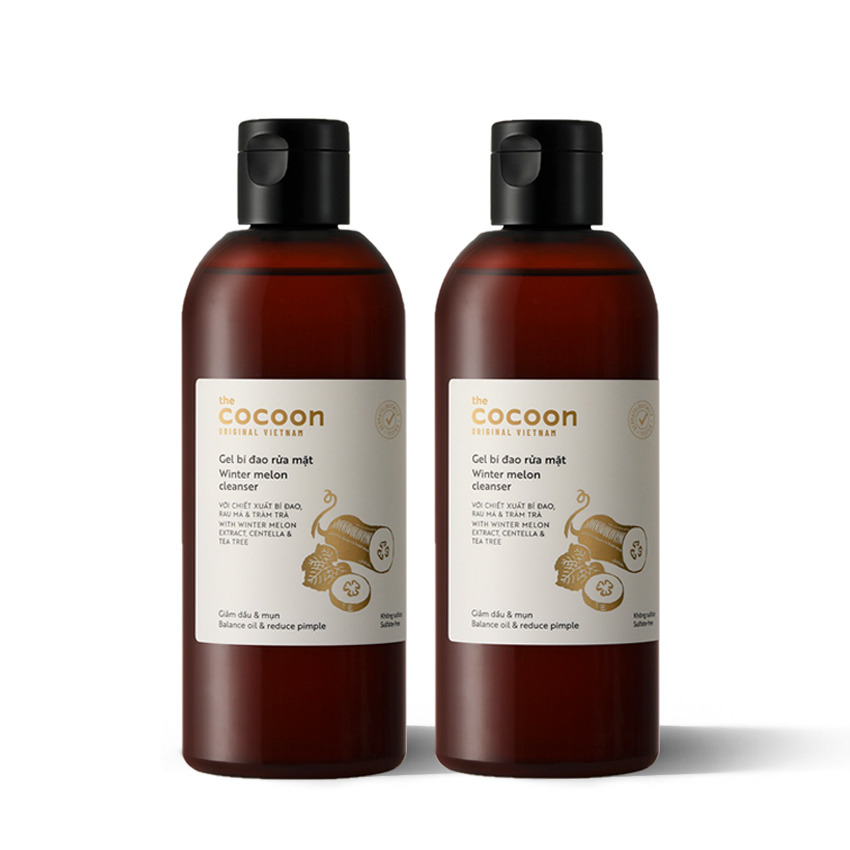 Combo 2 gel bí đao rửa mặt cocoon 310ml thuần chay