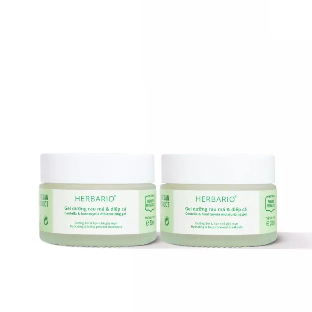 COMBO 2 Gel dưỡng rau má & diếp cá Herbario 30ml thuần chay