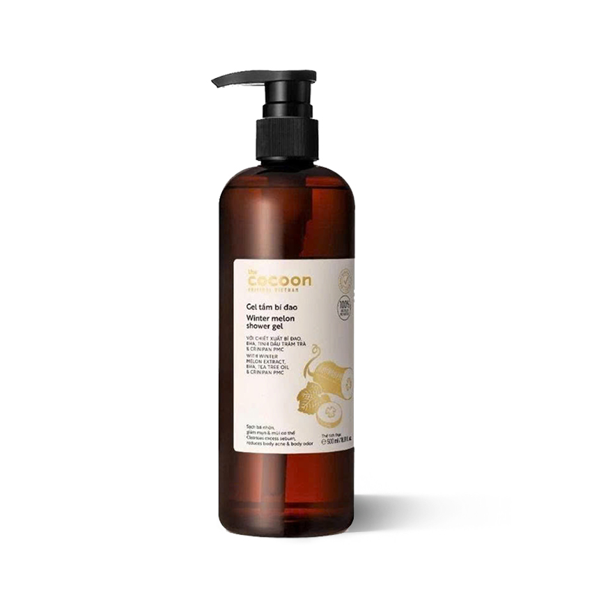Gel tắm bí đao Cocoon 500ml (winter melon shower gel) - VEGAN - Mỹ phẩm thuần chay