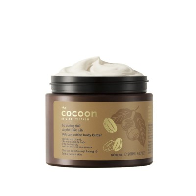 Bơ dưỡng thể cà phê đắk lắk cocoon 200ml thuần chay