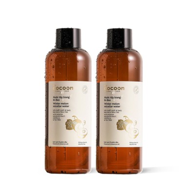 Combo 2 nước tẩy trang bí đao Cocoon 500ml giúp tẩy sạch makeup & giảm dầu
