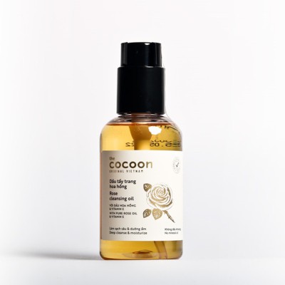 Dầu tẩy trang hoa hồng cocoon 140ml (rose cleansing oil) sạch da, mềm mịn